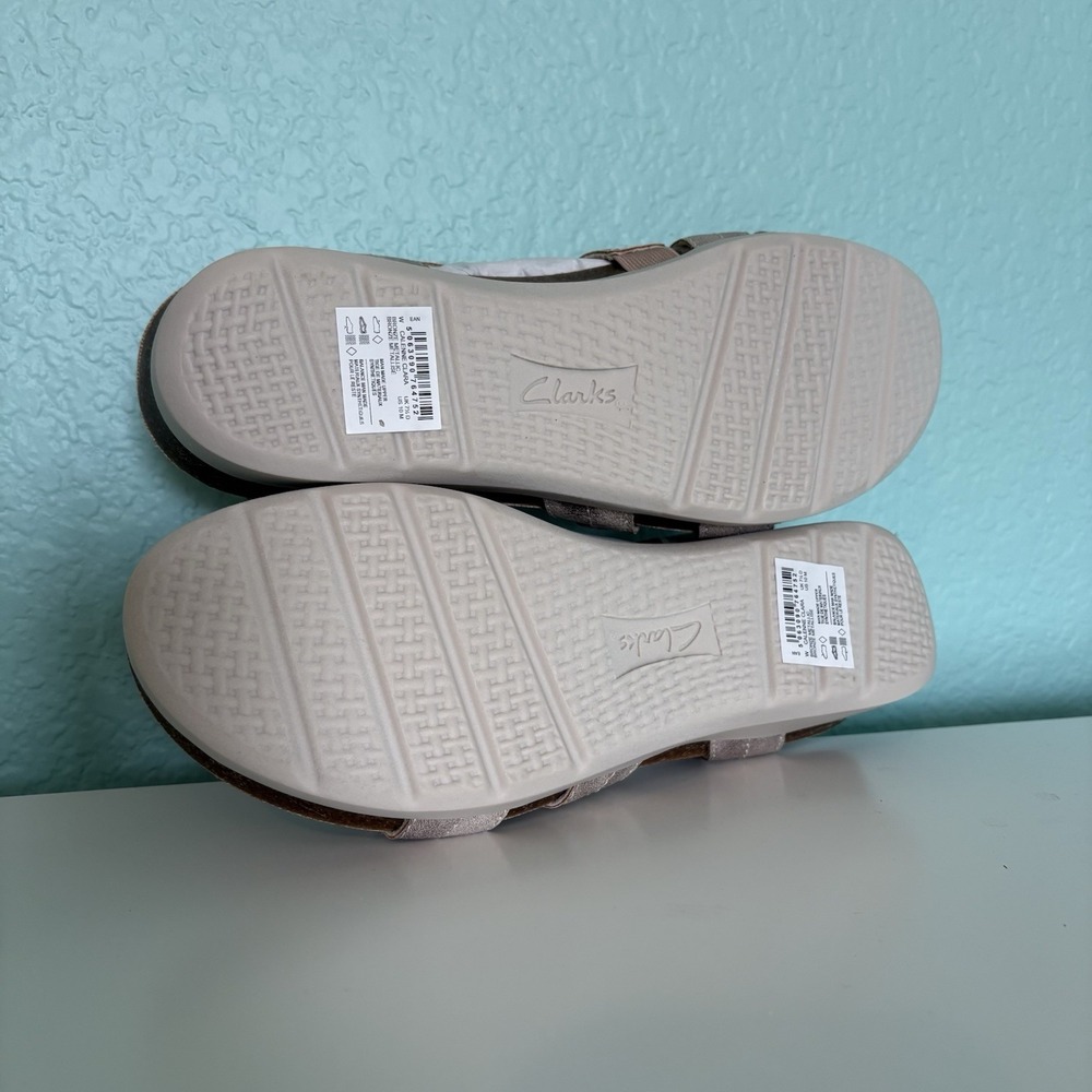 CLARKS‎ Calenne Clara Bronze Metallic Wedge Sandals ~Women's Size 10M~NEW in box - Picture 4 of 7